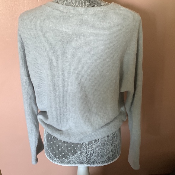 Everly Gray Sweater with Snake Print Detail, size Small - Picture 2 of 5